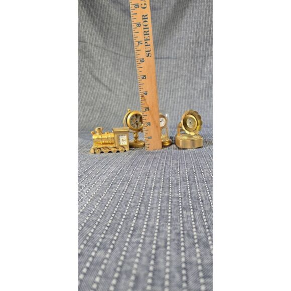 Lot of Vintage Minature Gold tones Clocks - Picture 7 of 7
